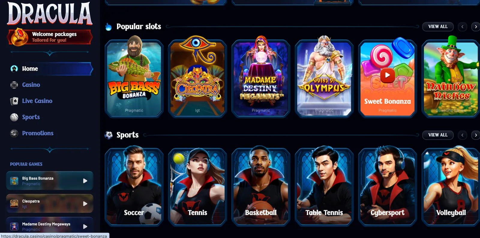 Dracula Casino screenshot